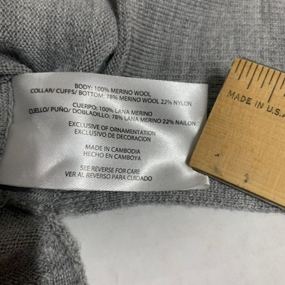 Banana Republic womens medium light gray merino wool sweater - Picture 5 of 11
